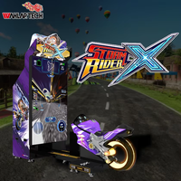 Machine de jeu d'arcade de course de moto Storm Rider X avec écran LCD 4K de 85 pouces, construction métallique, langue anglaise