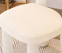 Tabouret de maquillage moderne de luxe léger de style nordique avec dossier, chaise ergonomique écologique pour salon, rouge