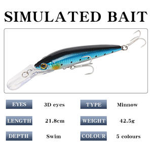 Ytqhxy Minnow Lure 18.1Cm 42.5G Deep Diving Hard Bait With Treble Hook For Bass Fishing - Product Image 5