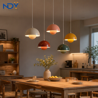 Suspension nordique en forme de pot de fleurs, lampe suspendue colorée en métal pour salle à manger, îlot de cuisine, café