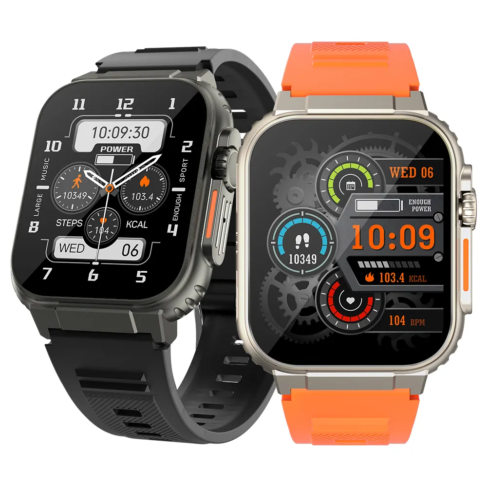2024 Sport IP68 impermeabile Smartwatch schermo da 2.0 pollici con frequenza cardiaca Fitness Tracker 600mah Long standby tempo A70 Smart Watch