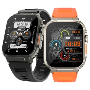 2024 Sport IP68 wasserdichte Smartwatch 2,0 Zoll Bildschirm mit Herzfrequenz- und Fitness-Tracker 600mah lange Wartezeit A70 Smartwatch