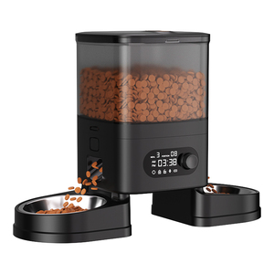 ODM/OEM 4L Dual Bowl Pet <strong>Feeder</strong> Cat <strong>Dog</strong> Dispenser with <strong>Timer</strong> Function Automatic Cat <strong>Feeder</strong> - Product Image 1