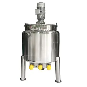 Liquid And Powder Mixing Tank Machine With Overhead Paddle Agitator And Electric Heater Mixer