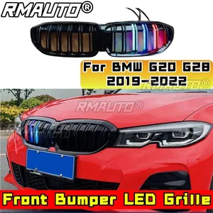 Grille de pare-chocs avant LED pour BMW Série 3 G20 G28 2019-2022, kit carrosserie, pièce de modification - Product Image 4