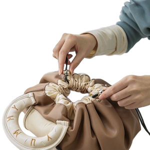 Ladies Travel Portable PU Leather Waterproof <b>Makeup</b> <b>Bag</b> <b>Drawstring</b> Cosmetic Organizer - Product Image 2