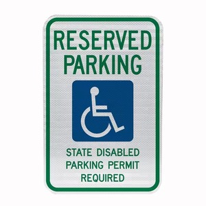 Señalización Reflectante de Aluminio Personalizada EGP, <span class=keywords><strong>Señal</strong></span> de Estacionamiento para <span class=keywords><strong>Discapacitados</strong></span>, <span class=keywords><strong>Señal</strong></span> de Tráfico de Seguridad Vial - Product Image 1