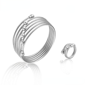 Xuping-Conjunto de 2 piezas de joyería para mujer, sortija, elegante, sencillo y fresco, diseño personalizado, S-166 - Product Image 1