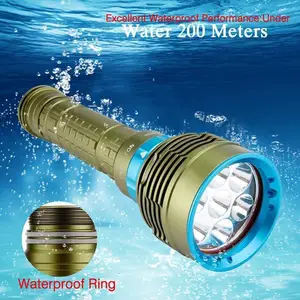 Archon D20 다이빙 손전등 5000 루멘 방수 수중 L2 LED 다이빙 토치 스쿠버 다이빙 손전등 토치