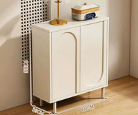 2025 armoire à chaussures crème moderne support de rangement intégré économique pour l'entrée de la maison en panneau de bois MDF