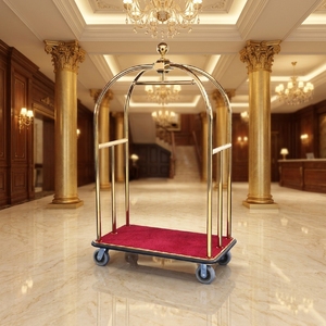 Carrelli Portabagagli EASTON in Acciaio Inossidabile per <span class=keywords><strong>Hotel</strong></span>, Dorati, Resistenti, Personalizzabili, per Servizi e Amenities in Hall - Product Image 1