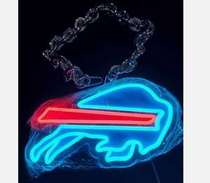 Fans de football néon personnalisé 32 équipes Minnesota Vikings Sport grand collier chaînes LED s'allument chaîne extérieure Bling - Product Image 3