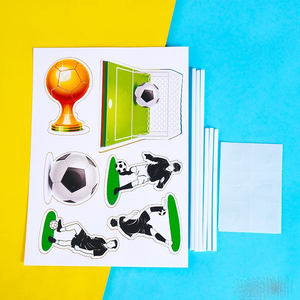 Decoración de pasteles Deportes Fútbol Baloncesto creativo <span class=keywords><strong>Zapatillas</strong></span> deportivas Tema Pastel decorativo Tarjeta Inserción - Product Image 6