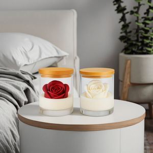 Nến thơm hình hoa hồng, hoàn hảo cho bữa tối lãng mạn dưới ánh nến ngày Valentine, nến sáp đậu nành không khói. - Product Image 6