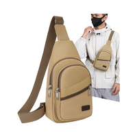 Sac de poitrine antivol imperméable pour homme, personnalisable en usine, pour courts trajets en extérieur, avec chargement USB, sac bandoulière messager tout usage