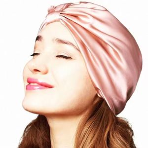Wholesale 6A Grade Mulberry Silk <b>Bonnet</b> Cap <b>for</b> <b>Hair</b> Protection Customization Sleep Set - Product Image 2