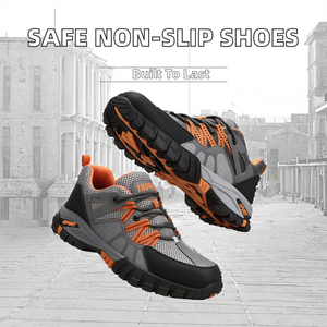 Calzado de Seguridad con Puntera de Acero Antideslizante, Antiaplastamiento y Antipinchazos, con Inserto de Plástico en la Puntera, para Uso en Fábrica, Unisex, de Microfibra, en Oferta - Product Image 2