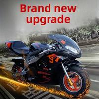 Motor Mini Pocket Bike 49cc 2-Tak, Bertenaga Gas, Starter Mudah, Mainan Motor untuk Anak, untuk Balapan Luar Ruangan, Kesenangan di Halaman Belakang & Mainan Pantai