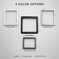 Cadre en aluminium ultra fin personnalisé avec support de montage arrière pour écran LCD de 21,5, 27, 32, 43 pouces, signalisation numérique OEM