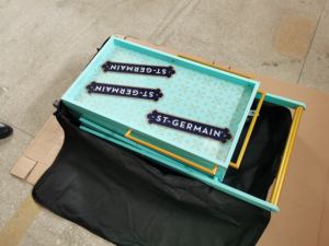 מתכת ועץ יין מחזיקי יין עגלת עגלת מתכת מקרר יין דלי דלי - Product Image 6