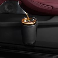 Porte-gobelet de voiture multifonctionnel en cuir PU 2-en-1 de qualité supérieure pour voiture, idéal pour les affaires ou les occasions de luxe, fixation murale pour la porte arrière