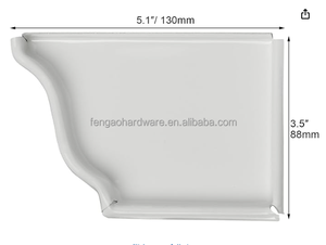 Bouchons d'extrémité carrés <span class=keywords><strong>en</strong></span> aluminium pour gouttières <span class=keywords><strong>de</strong></span> pluie, vente directe usine - Product Image 5