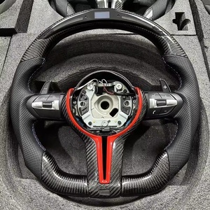 Volante in Stile CS Interamente in Alcantara con Finiture in Carbonio per <span class=keywords><strong>BMW</strong></span> F10 F20 F22 F30 F31 M2 F87 M3 F80 M4 F82 F85 F90 X5 F15 E70 E90 - Product Image 5