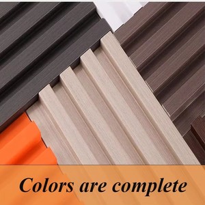 Panneau mural cannelé <span class=keywords><strong>3D</strong></span> en bambou et fibre de bois, moderne, imperméable, pour extérieur/commercial/cuisine/salle de sport/hôtel/salon, adapté aux enfants - Product Image 2