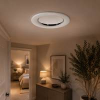 Diffuseur d'air de plafond rond en plastique, grille d'évacuation réglable pour conduits CVC, installation facile pour appartements et bureaux