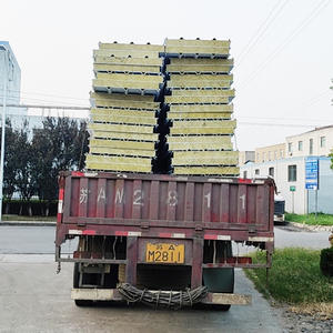 Moderno respetuoso con el medio ambiente sándwich pizarra lana de roca aislamiento Metal pared edificio/oficina/industrial/logística Exterior - Product Image 1