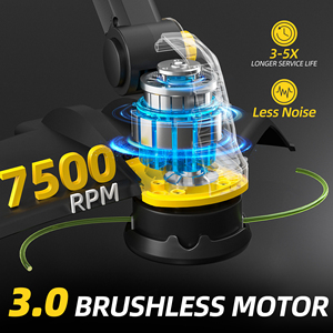 เครื่องตัดหญ้าไร้สาย Lanceforce 15 นิ้ว 21V แบบไร้แปรงถ่าน ใช้แบตเตอรี่ลิเธียม สำหรับตัดแต่งสวน - Product Image 3