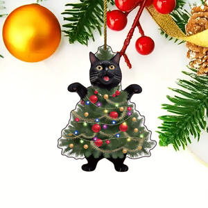 Divertido espejo retrovisor automático con temática <span class=keywords><strong>de</strong></span> gato <span class=keywords><strong>de</strong></span> Navidad <span class=keywords><strong>de</strong></span> temporada, colgante acrílico, decoración <span class=keywords><strong>de</strong></span> árbol <span class=keywords><strong>de</strong></span> Navidad, adorno Interior <span class=keywords><strong>de</strong></span> coche - Product Image 6