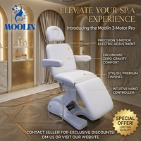 Lit de massage MOOLIN, lit de beauté électrique beige, hauteur réglable, lit de spa de luxe pour salon de beauté, mobilier de spa médical, 3 moteurs