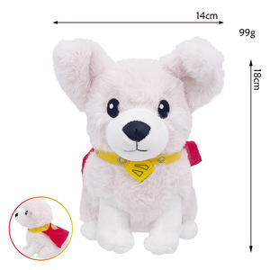 Wholesale Supermaned Dog <b>Soft</b> Plush <b>Stuffed</b> PP Cotton Filled Washed Technique Stress Relief for Weddings - Product Image 5