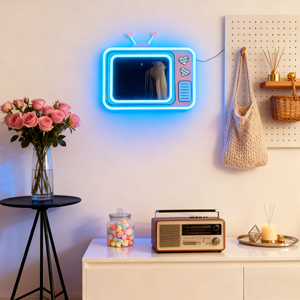 Specchio al Neon segno di decorazione per ragazze camera idee regalo uniche Telly specchio da parete arte dormitorio decorazioni regali per lei - Product Image 3