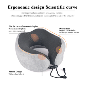 Bantal leher mewah, bantal leher mewah kompak & ringan, Pak cepat, perjalanan, bantal busa memori untuk berkemah, bantal tidur - Product Image 3