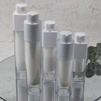 Flacon Airless Carré à Double Couche avec Pompe, Personnalisable et Imprimable, pour Crème Visage et Emballage Cosmétique