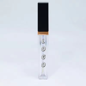Envase Cosmético de Plástico Ovalado con Tapa de Rosca de 10g y Logotipo Personalizado, Tubo Vacío para Brillo Labial con Aplicador de Brocha Grande para Aceite Labial y Lápiz Labial Líquido - Product Image 1