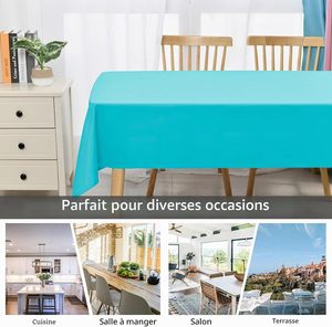 Nappe carrée moderne en PEVA, couleur unie, imperméable, faite à la main, tendance Y-1213-22, pour fêtes à domicile, pique-niques, mariages - Product Image 4