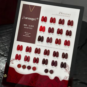 Cerise Berry vin rouge nouvel an couleur petit ensemble colle à l'huile pour ongles 2025 automne nouveau 24 couleurs Salon de manucure spécial ensemble complet - Product Image 2