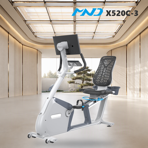 Vélo couché urbain avec écran synchronisé, équipement de gym MND Fitness, entraîneur cardio pour salle de sport d'entreprise, conduite fluide, robuste - Product Image 1