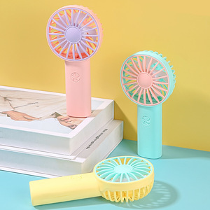 พัดลมมือถือแบบพกพา แบตเตอรี่แบบชาร์จไฟได้ พับเก็บได้ นักเรียน ใช้กลางแจ้ง สีเขียว สีเหลือง สีชมพู - Product Image 3