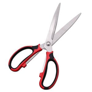 Stainless Steel <b>Kitchen</b> <b>Scissors</b> Red And Black Multipurpose Bbq Tools For Home Use Straight Head Durable - Product Image 3