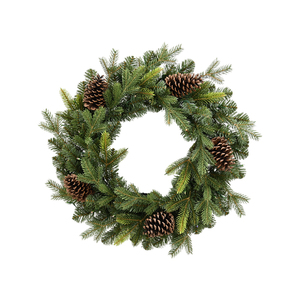 Couronne de Noël artificielle ronde personnalisée en gros, écologique, avec des cônes de pin - Product Image 2
