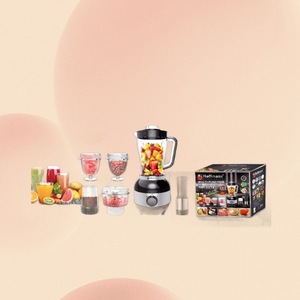 Robot <span class=keywords><strong>culinaire</strong></span> professionnel Hoffmans 1000W 4 en 1 : mixeur, <span class=keywords><strong>hachoir</strong></span> à viande, moulin à épices, trancheuse à légumes - Product Image 4