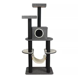 Manji Custom Supplier Modern Luxury Climbing Exercise Training Shelf Gadget Animal Cat Tree Scratcher