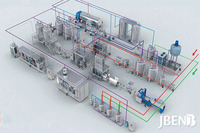 Ligne semi-automatique de production d'eau minérale potable 2000bph 500ml a à Z Turn Key Project Ligne entière de Sally China