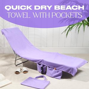 Telo Mare Grande ad Asciugatura Rapida con Tasche per Lettini Prendisole, Piscina e Viaggi - Ideale per l'Estate - Product Image 2