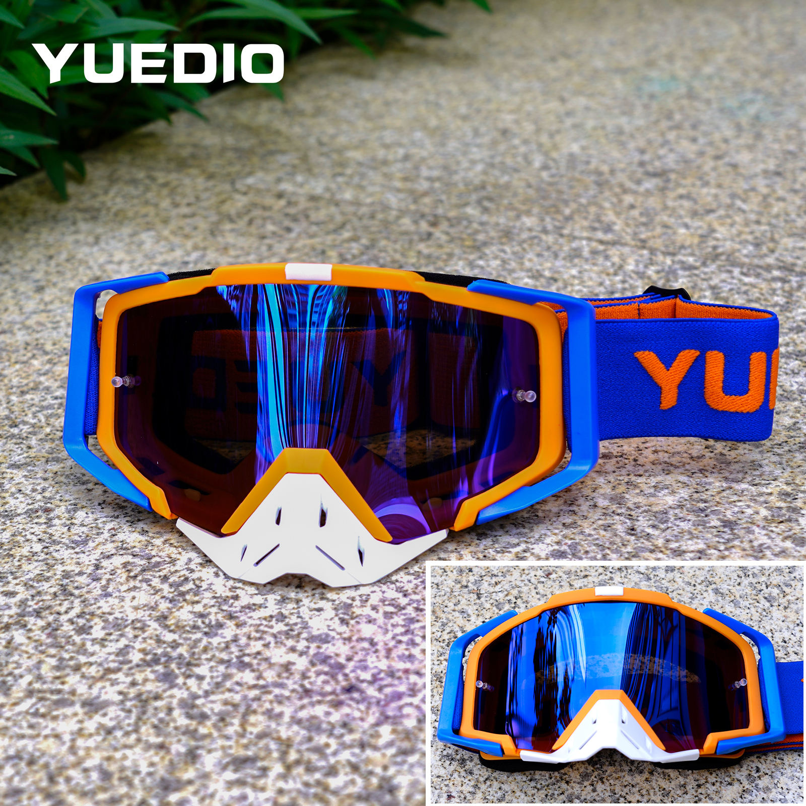 Azul Naranja Blanco Marco/Lente Azul