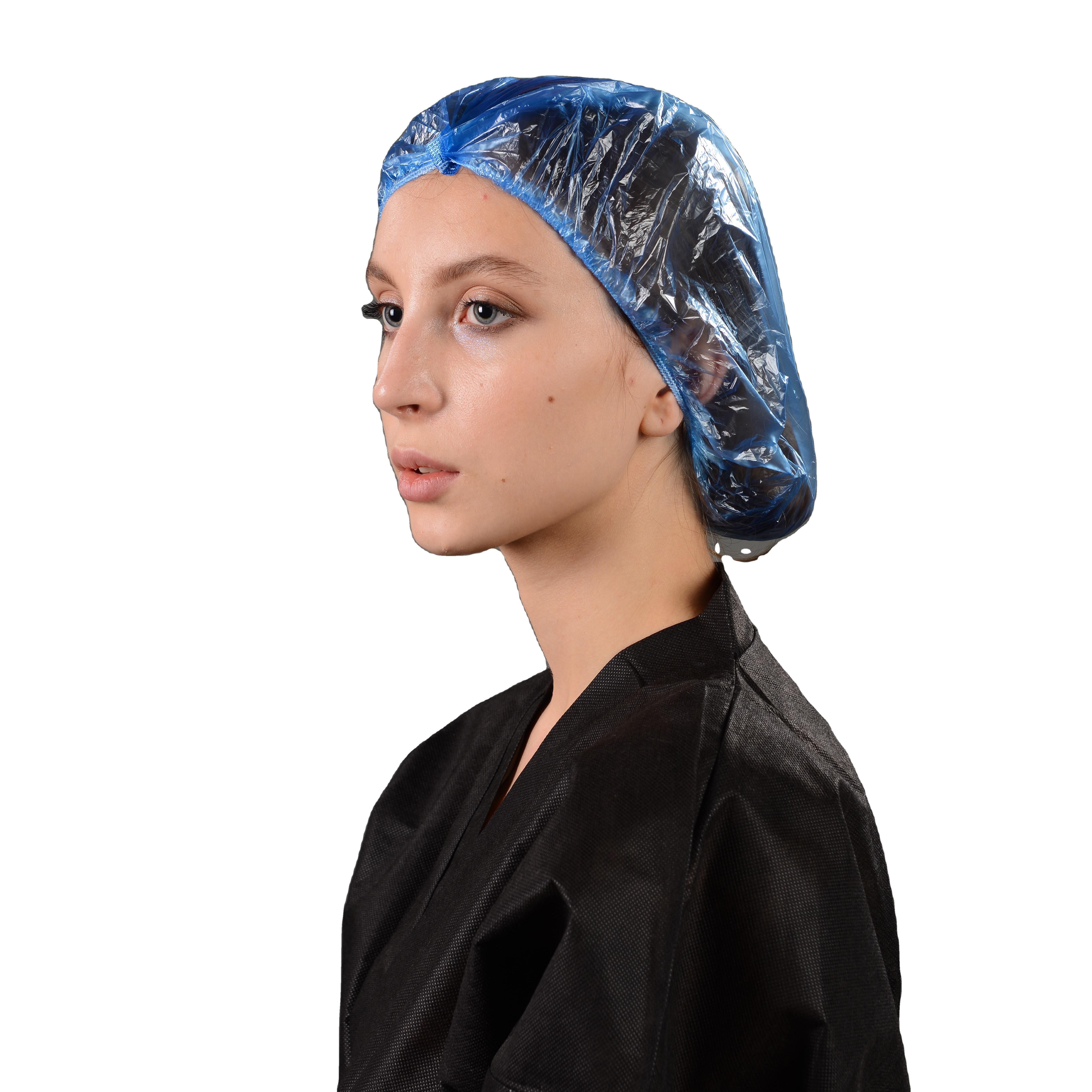 Прозрачная Водонепроницаемая Крышка для душа TOPMED, Одноразовая крышка для головки волос, пластиковая большая крышка для головки из полиэтилена с коробкой